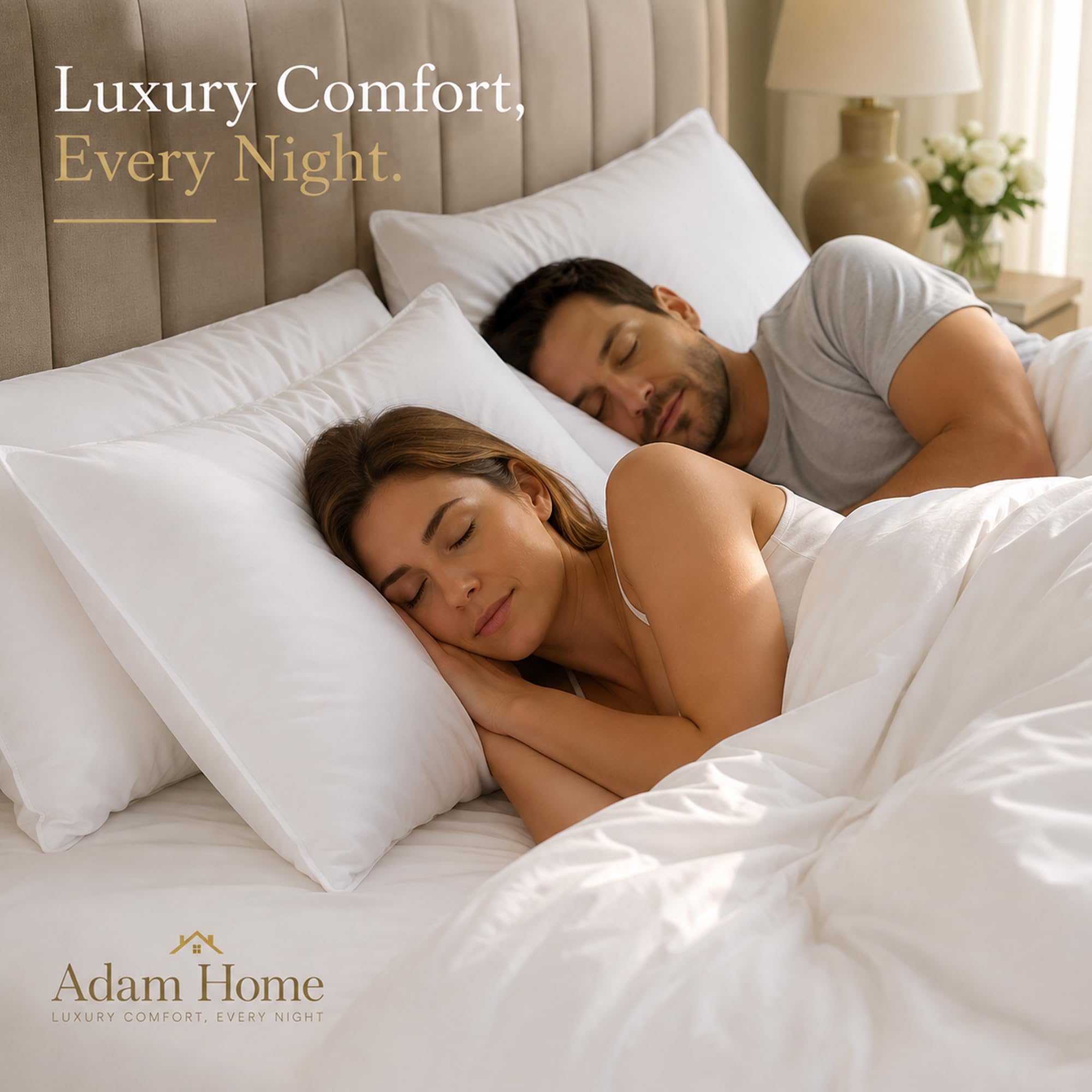 Hotel Quality Pillows 48x74 cm – Hollowfibre, Packs of 2-8