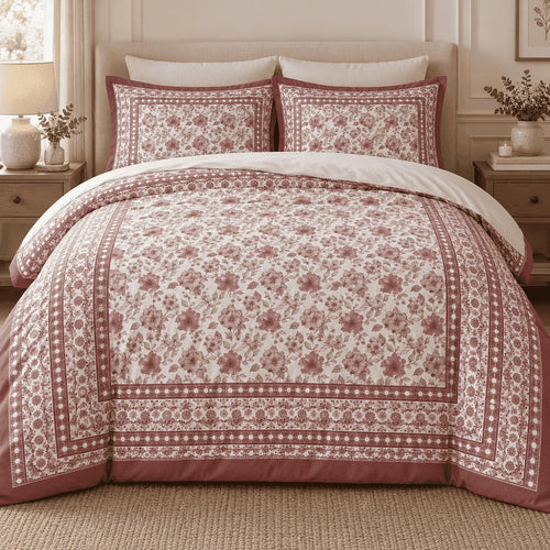 Ivory Rose Framed Heritage Duvet Cover Set – Single to Emperor