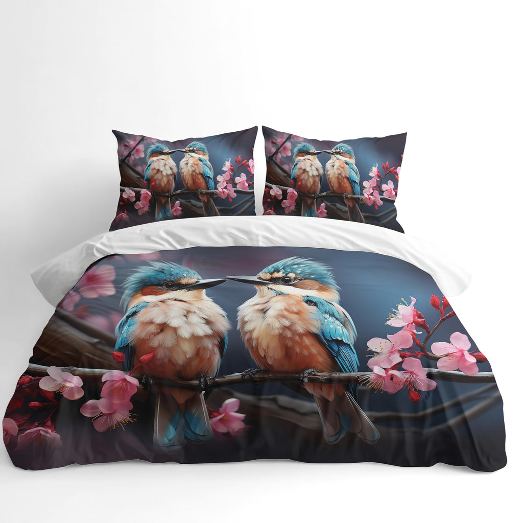 Bird Duvet Cover Set – Kingfisher Birds