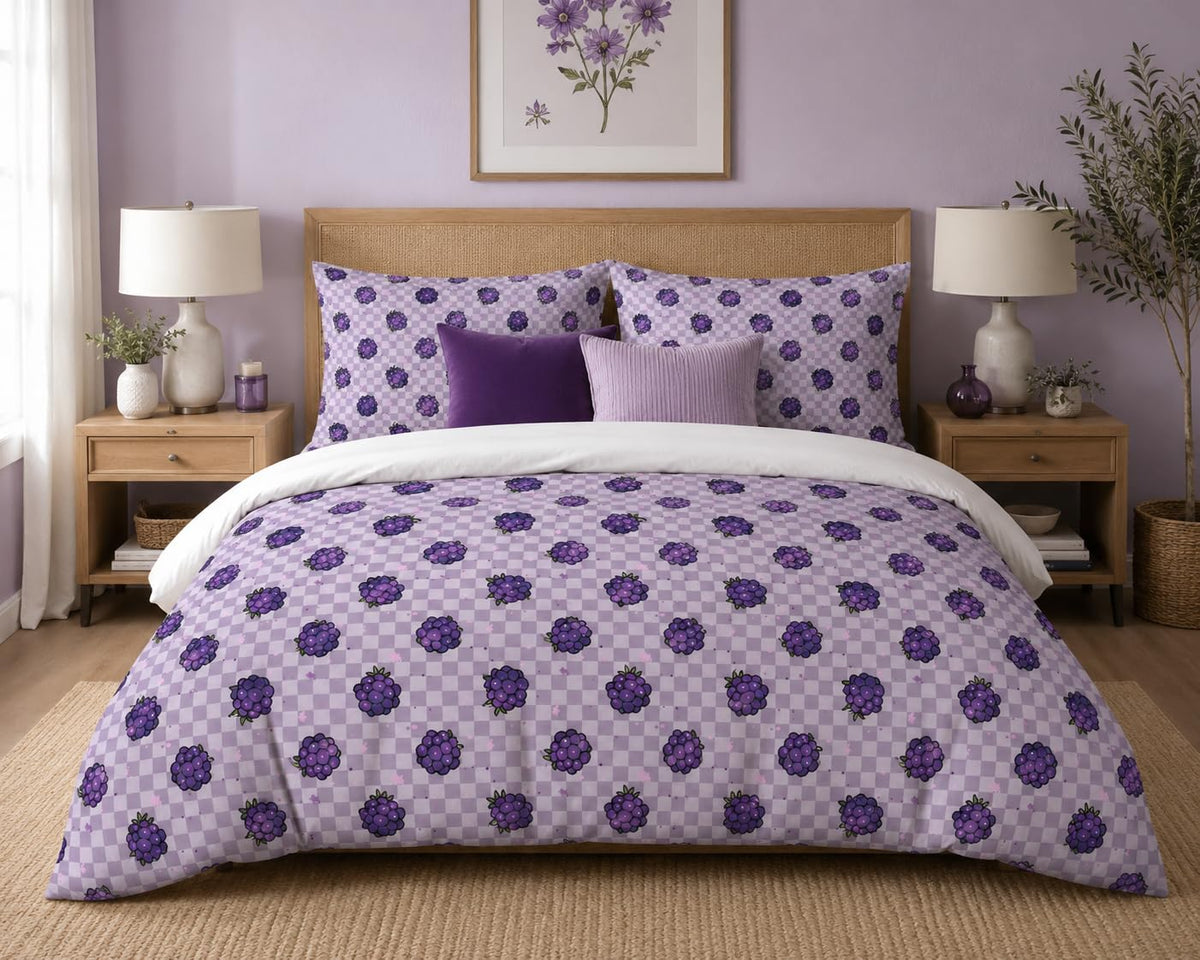 Fruit Duvet Cover Set – Lavender Blackberry