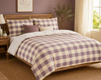 Plaid Duvet Cover Set – Lavender Plaid