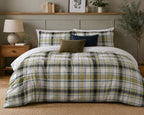 Plaid Duvet Cover Set – Light Green Plaid