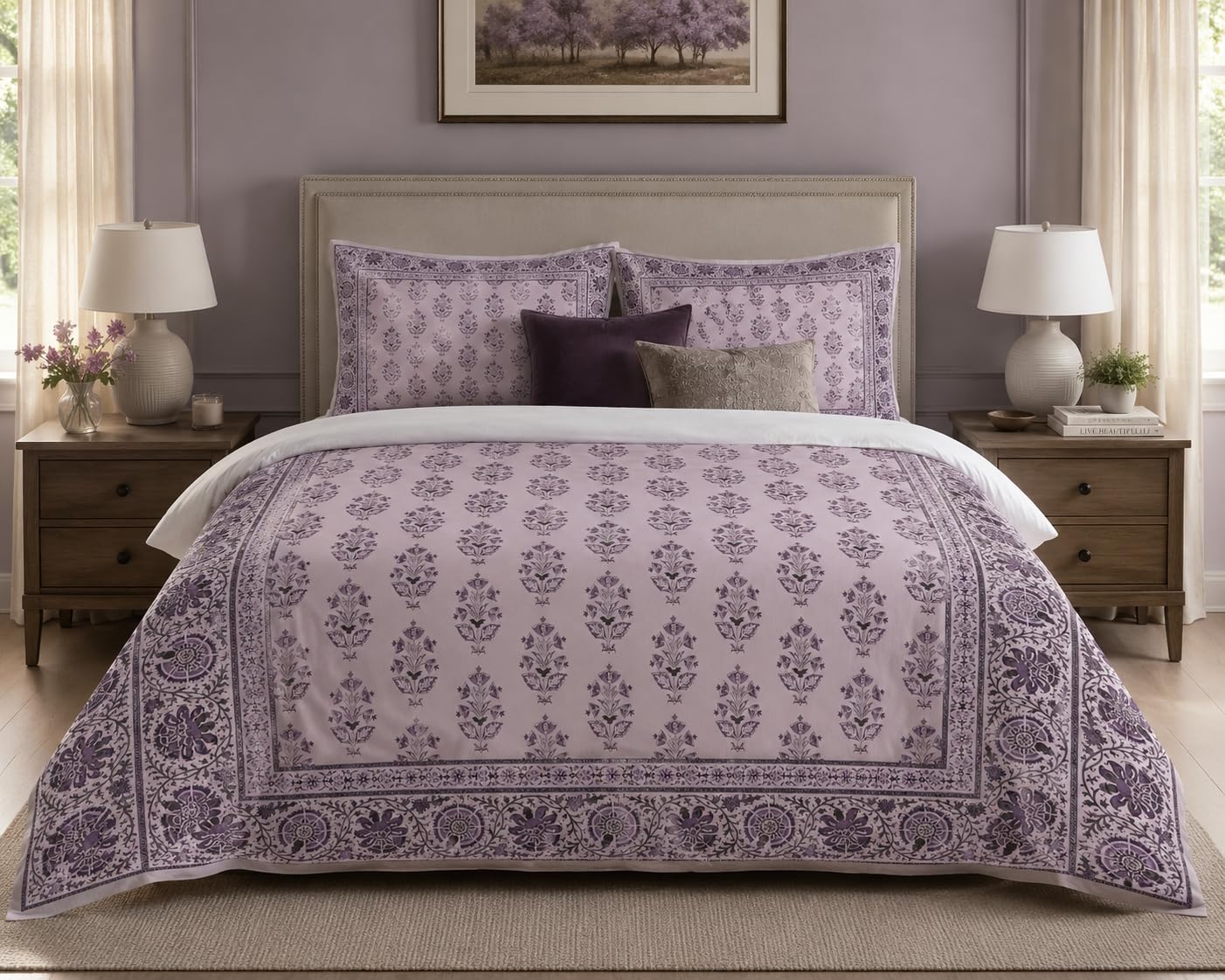 Framed Heritage Duvet Cover Set – 8 Colourways, Single to Emperor Secondary image