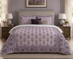 Framed Heritage Duvet Cover Set – Lilac Plum