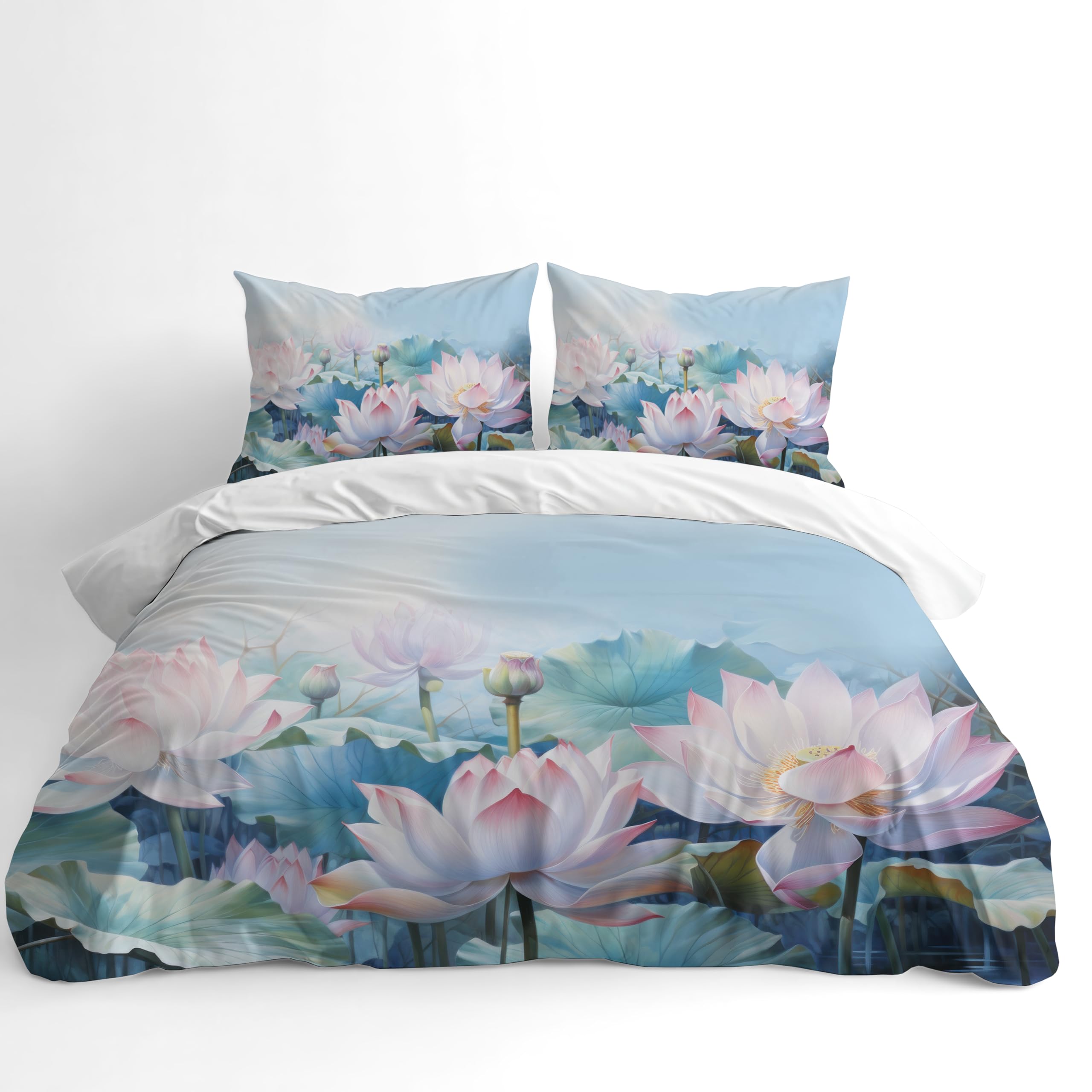 Botanical Duvet Cover Set – Lotus Flower