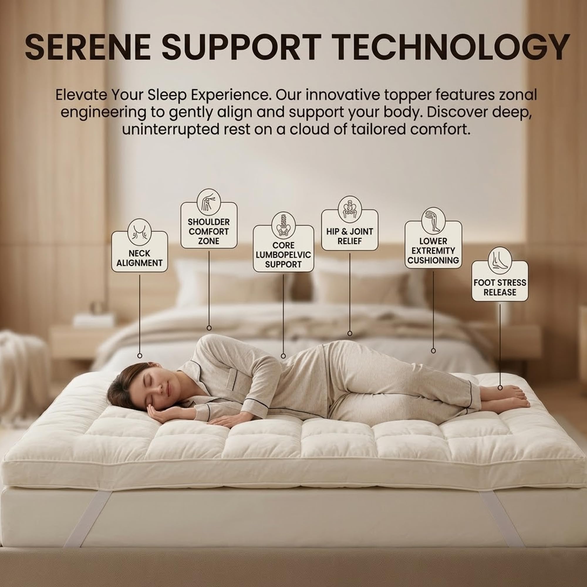 Quilted Mattress Topper 5 & 10 cm – Microfibre, Single to Super King