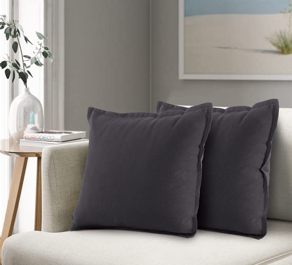 Oxford Cotton Cushion Covers 40-50 cm – Medium Grey