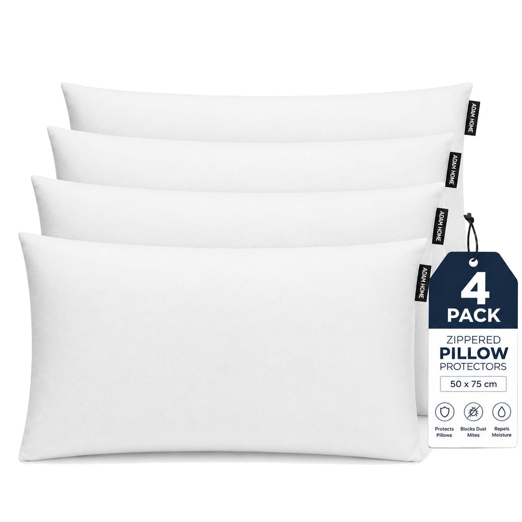 Quilted Pillow Protectors 50x75 cm – Microfibre White