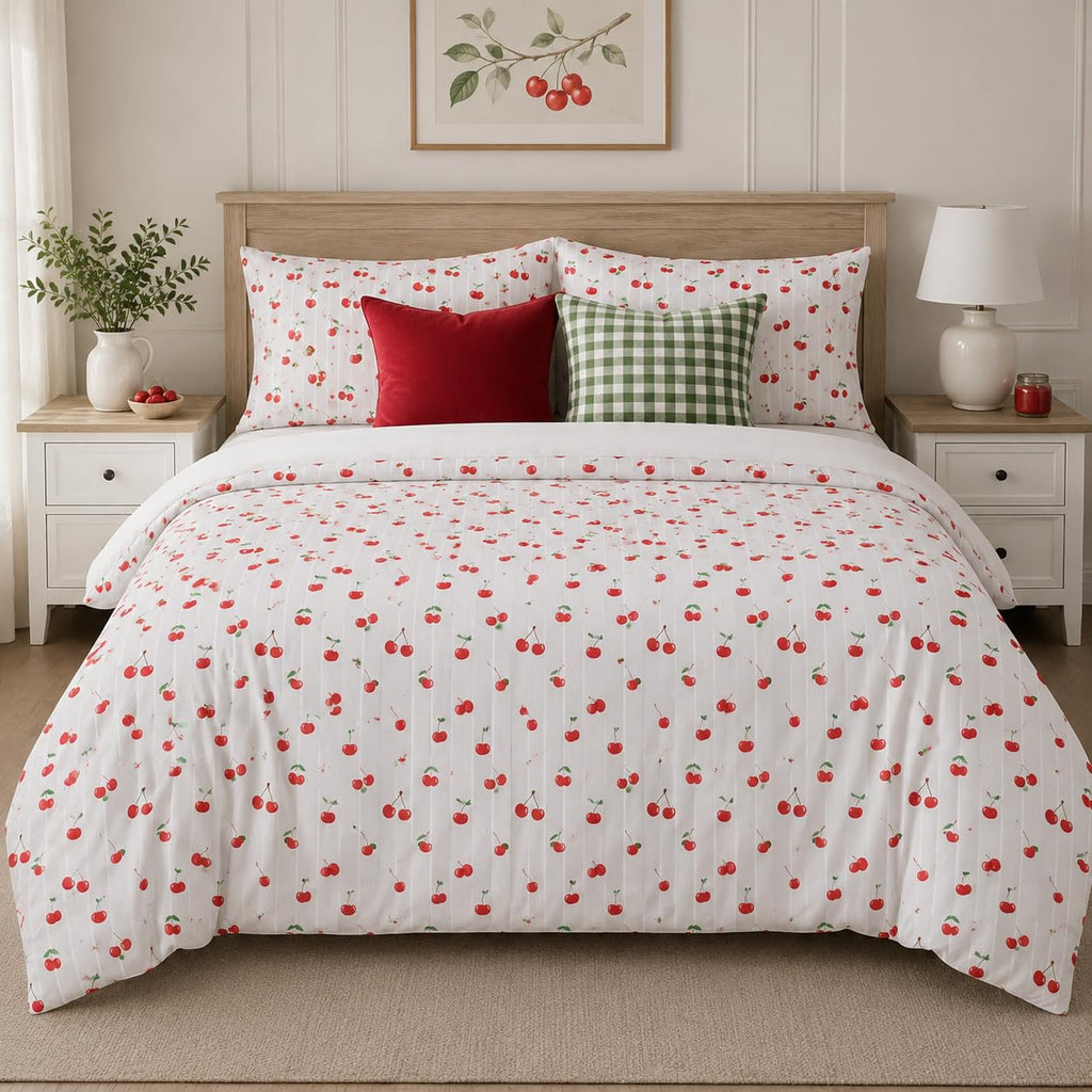 Fruit Duvet Cover Set – Mini Red Cherry