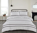 Mona Stripe Duvet Cover Set – Reversible, Single to Super King