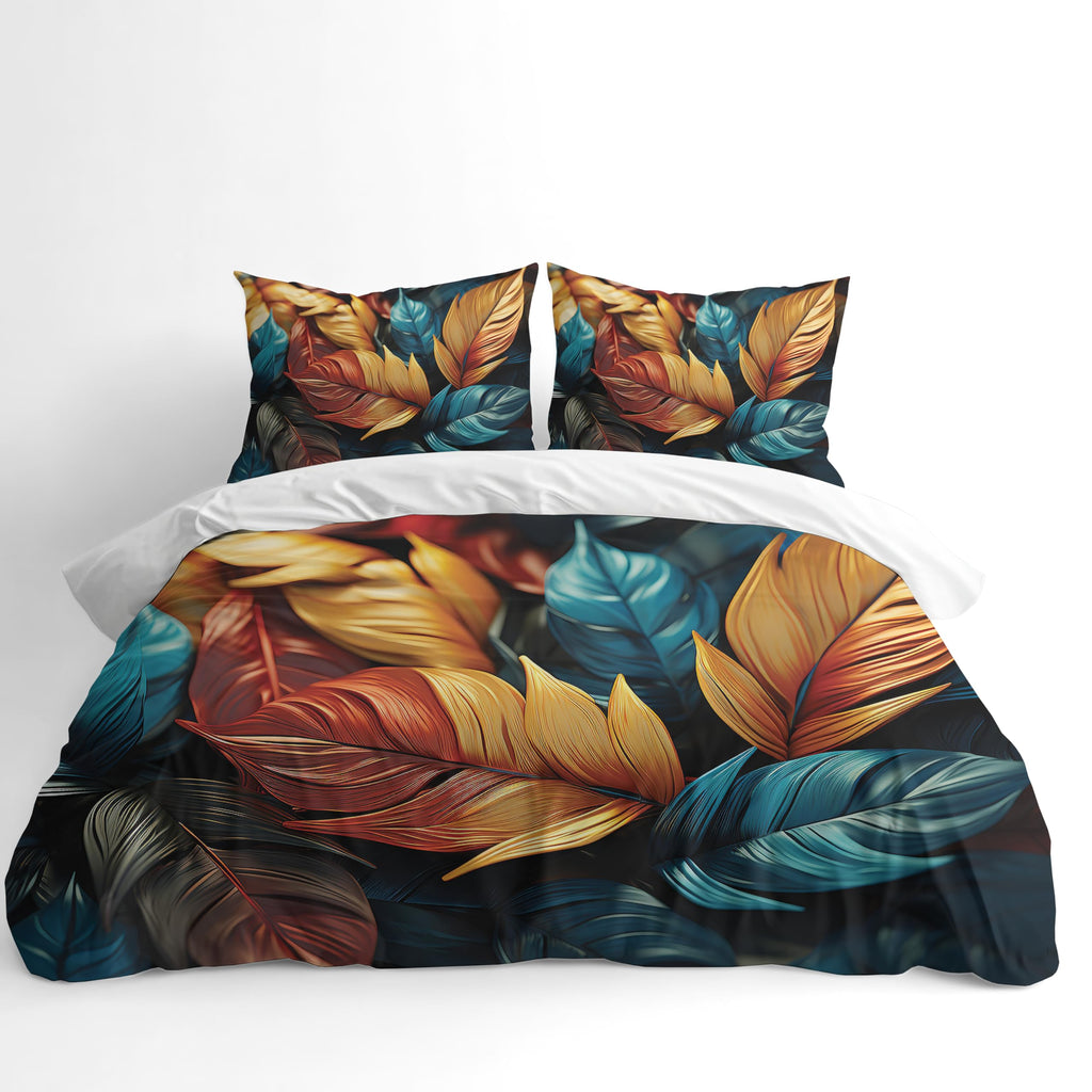 Peony Duvet Cover Set – Multi Leaves