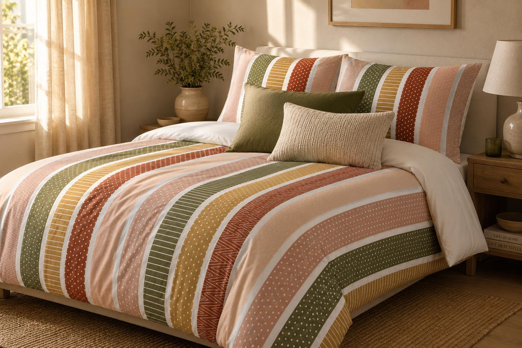 Stripe Duvet Cover Set – Multi-Stripe