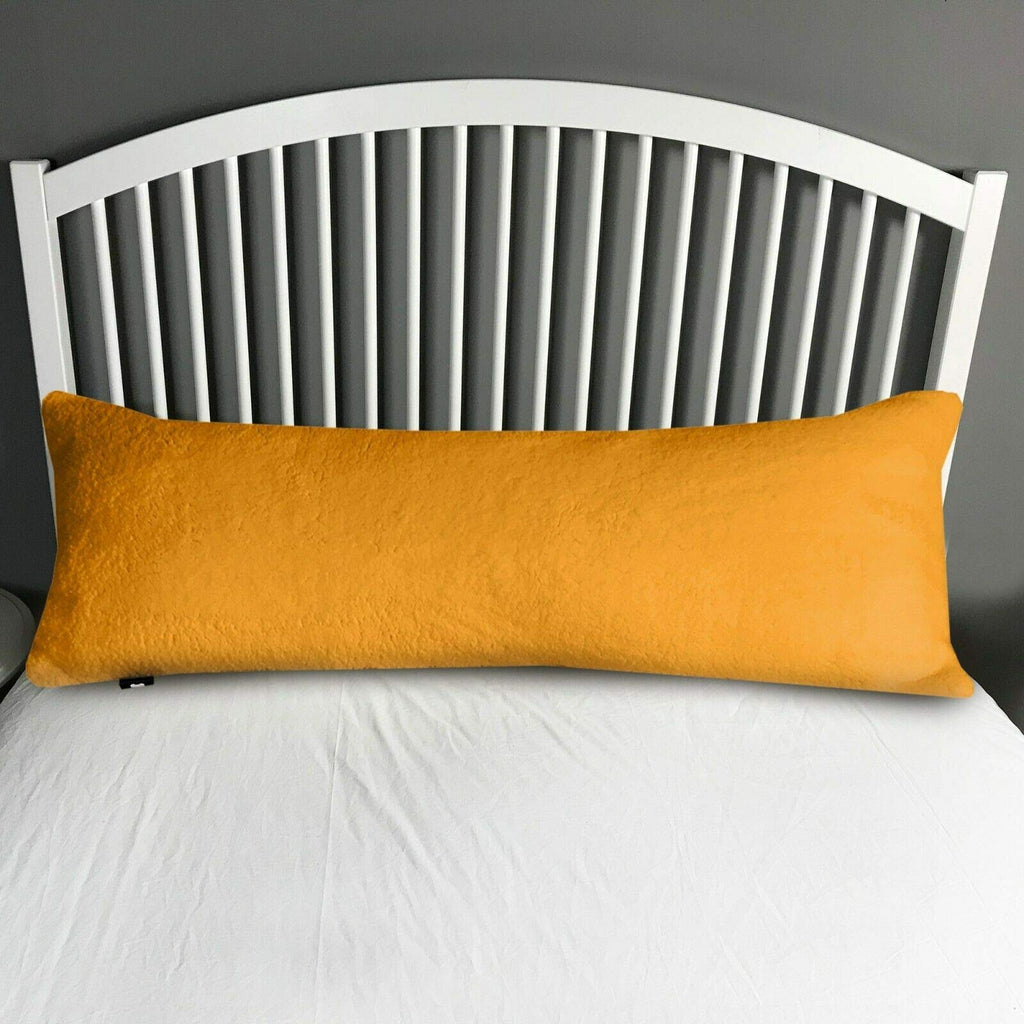 Teddy Fleece Bolster Cases – Mustard