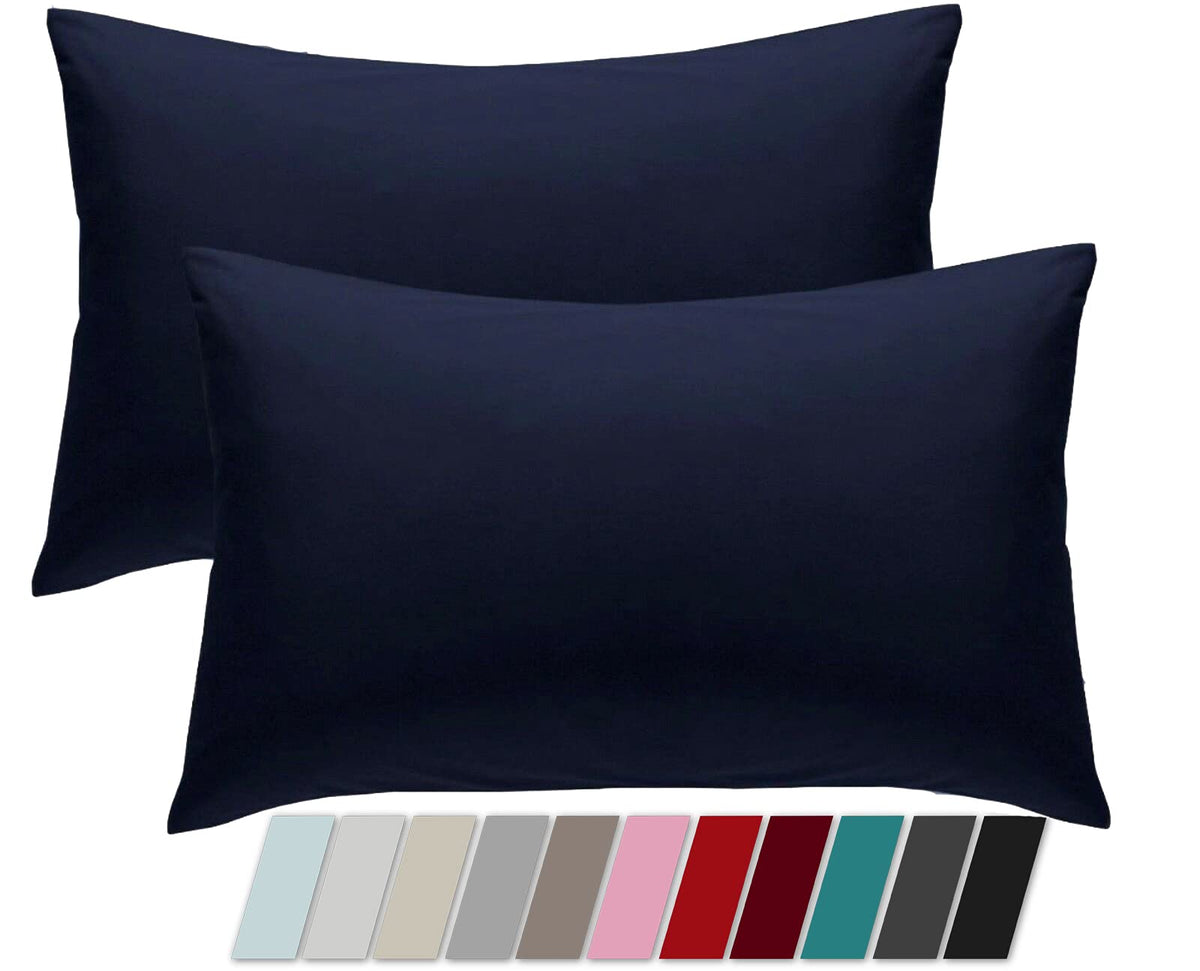 Cotton Blend Pillowcases 48x74 cm – Navy Blue