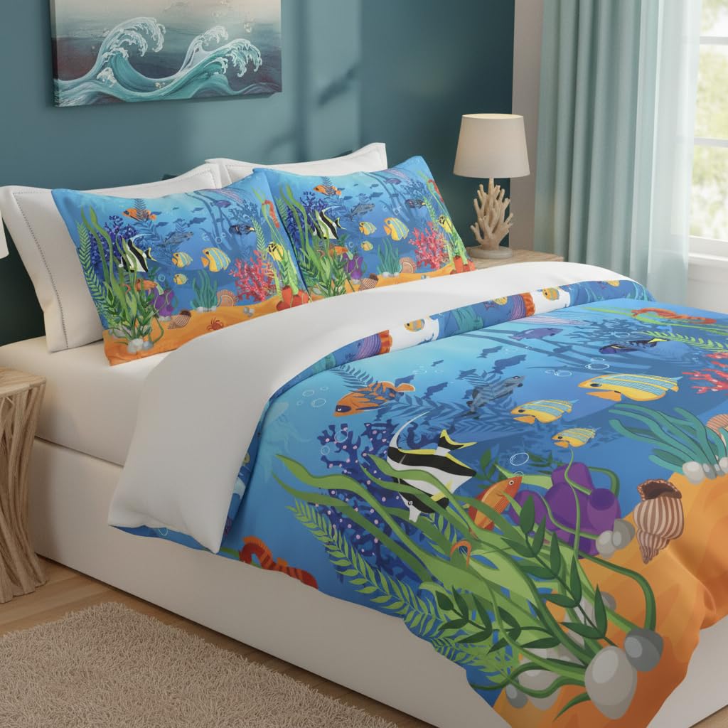 Ocean Duvet Cover Set – 6 Designs, Single to Emperor (view 3)