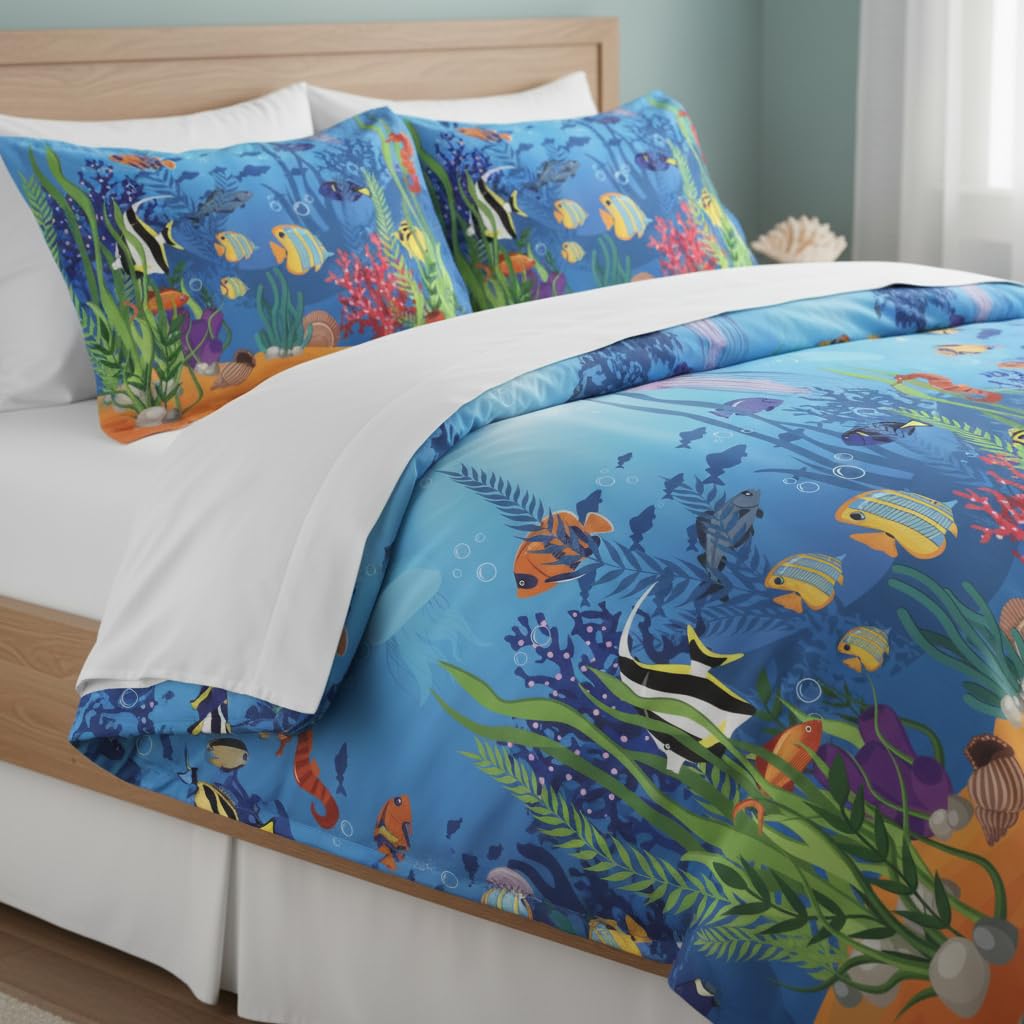 Ocean Duvet Cover Set – 6 Designs, Single to Emperor (view 4)