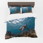 Sea Turtle Duvet Cover Set – Ocean Surface Turtle