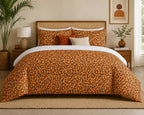 Animal Print Duvet Cover Set – Orange Leopard