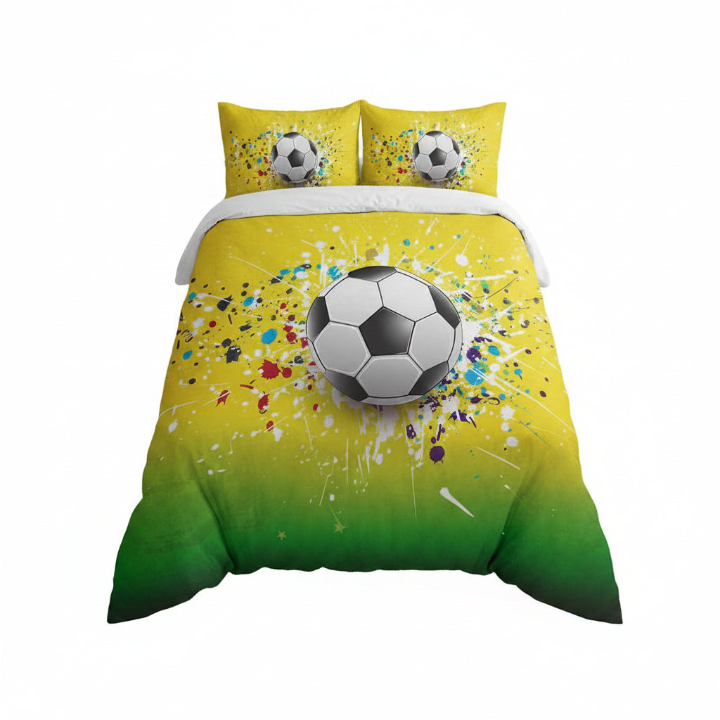 Football Duvet Cover Set – Paint Splatters of Football Main image