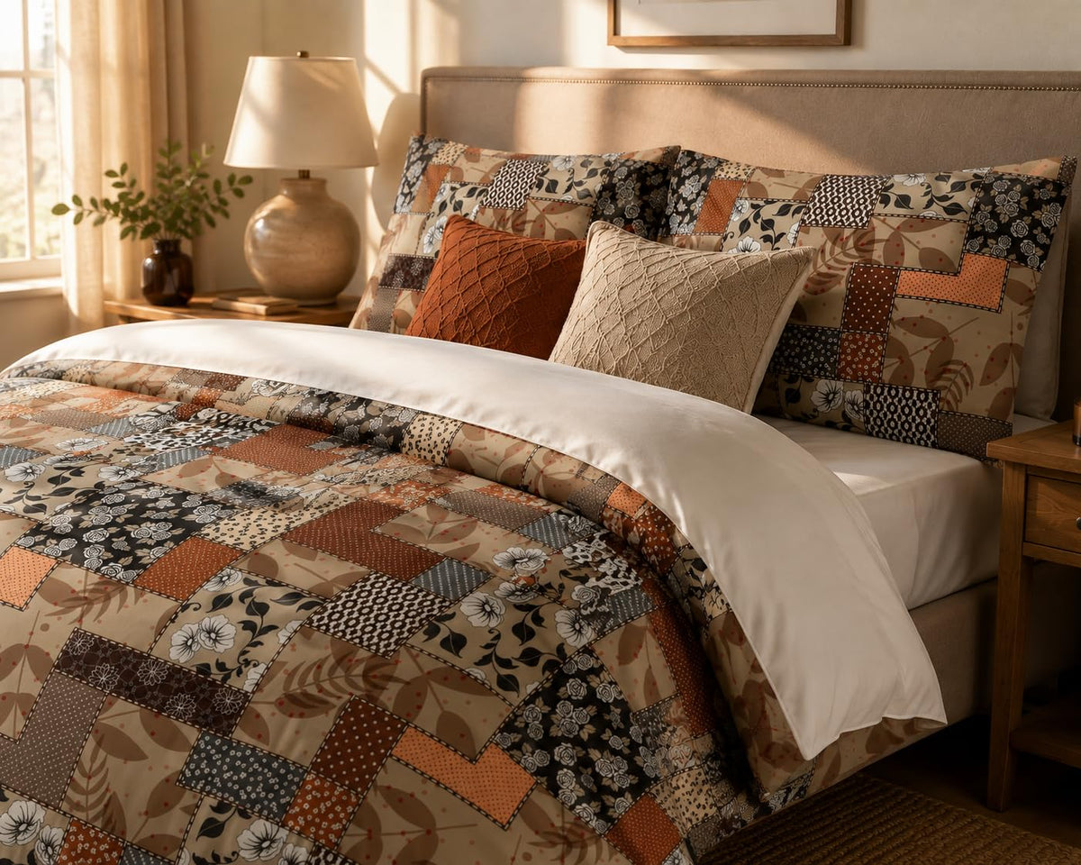 Patchwork Duvet Cover Set – 10 Designs, Single to Emperor (view 4)