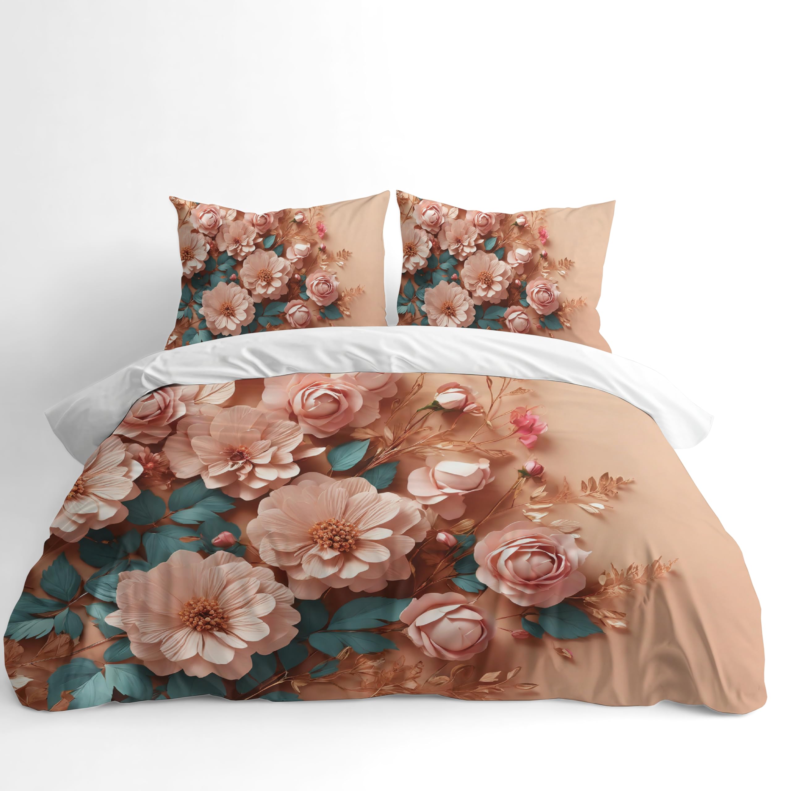 Peony Duvet Cover Set – Peach Blossom