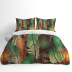 Botanical Duvet Cover Set – Peacock Feather