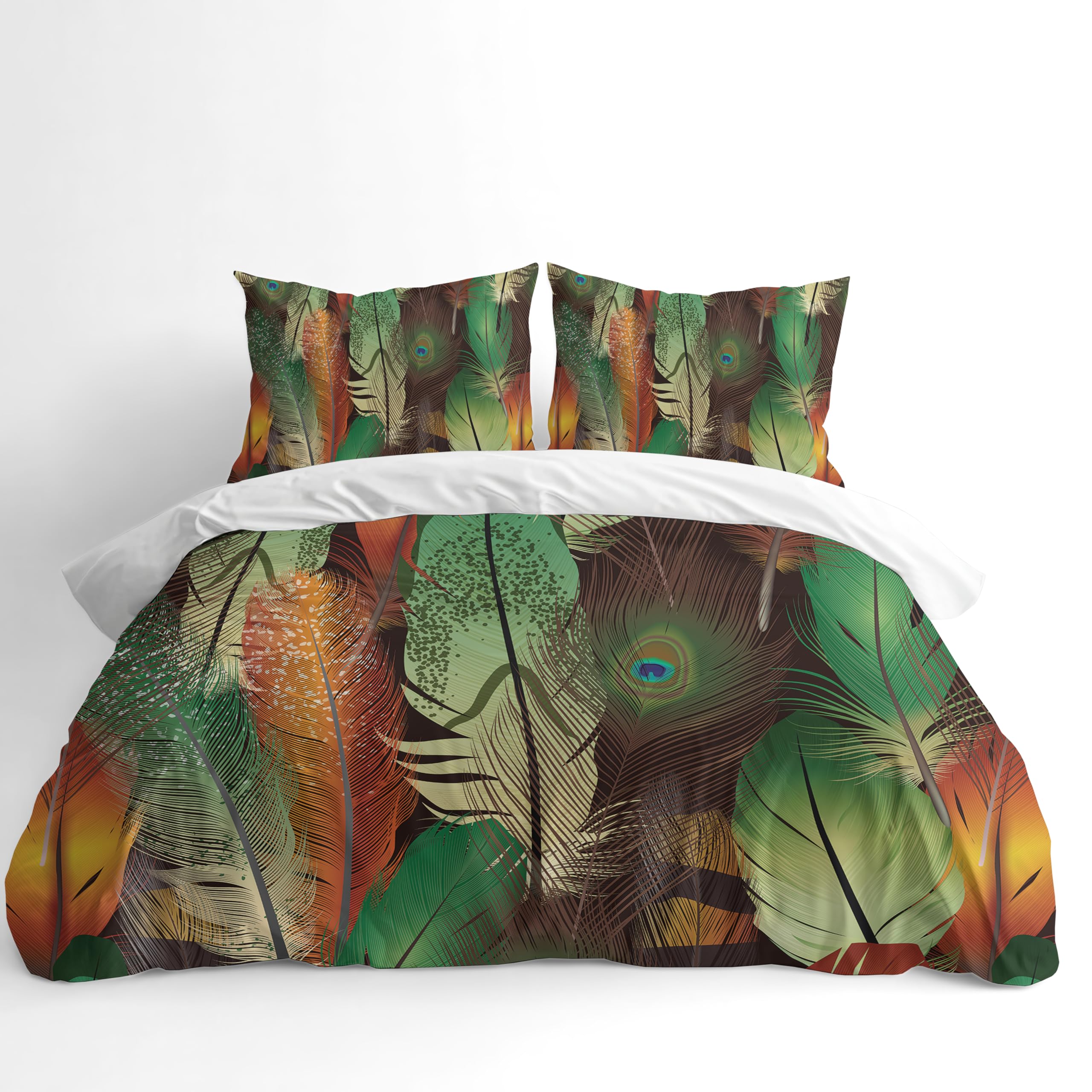 Botanical Duvet Cover Set – Peacock Feather