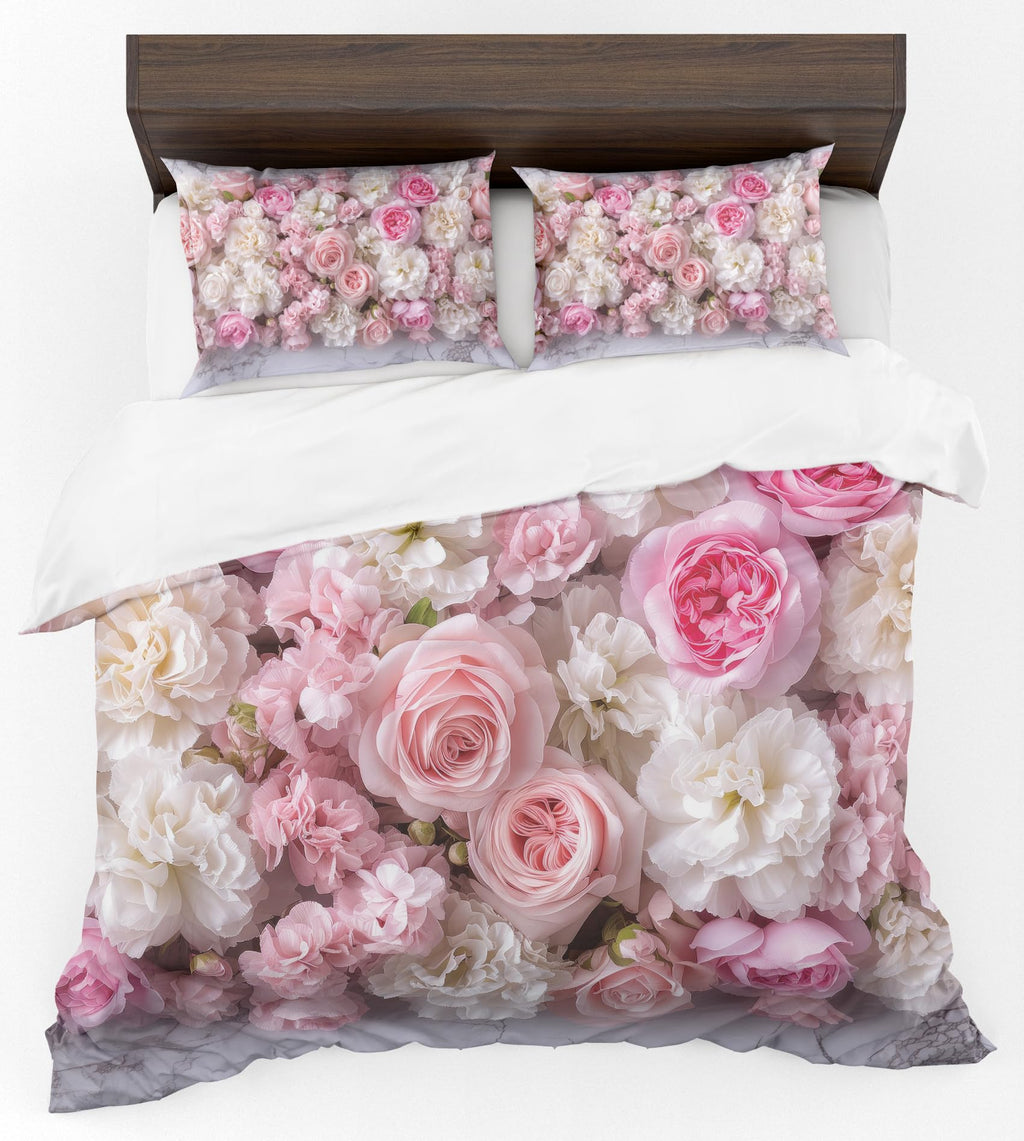 Floral Duvet Cover Set – Peonies Flower