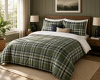 Plaid Duvet Cover Set – 15 Colourways, Single to Emperor (view 2)