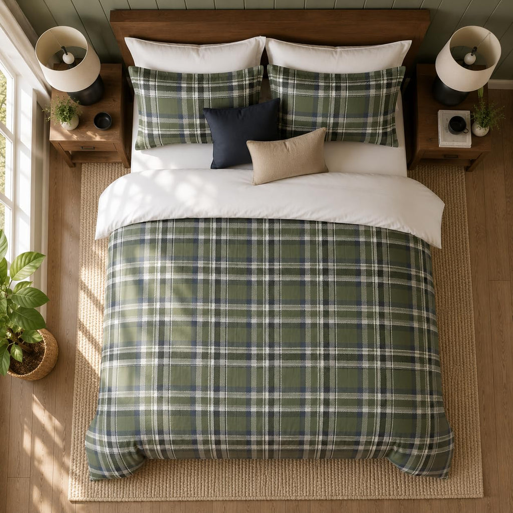 Plaid Duvet Cover Set – 15 Colourways, Single to Emperor (view 4)