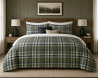 Plaid Duvet Cover Set – 15 Colourways, Single to Emperor