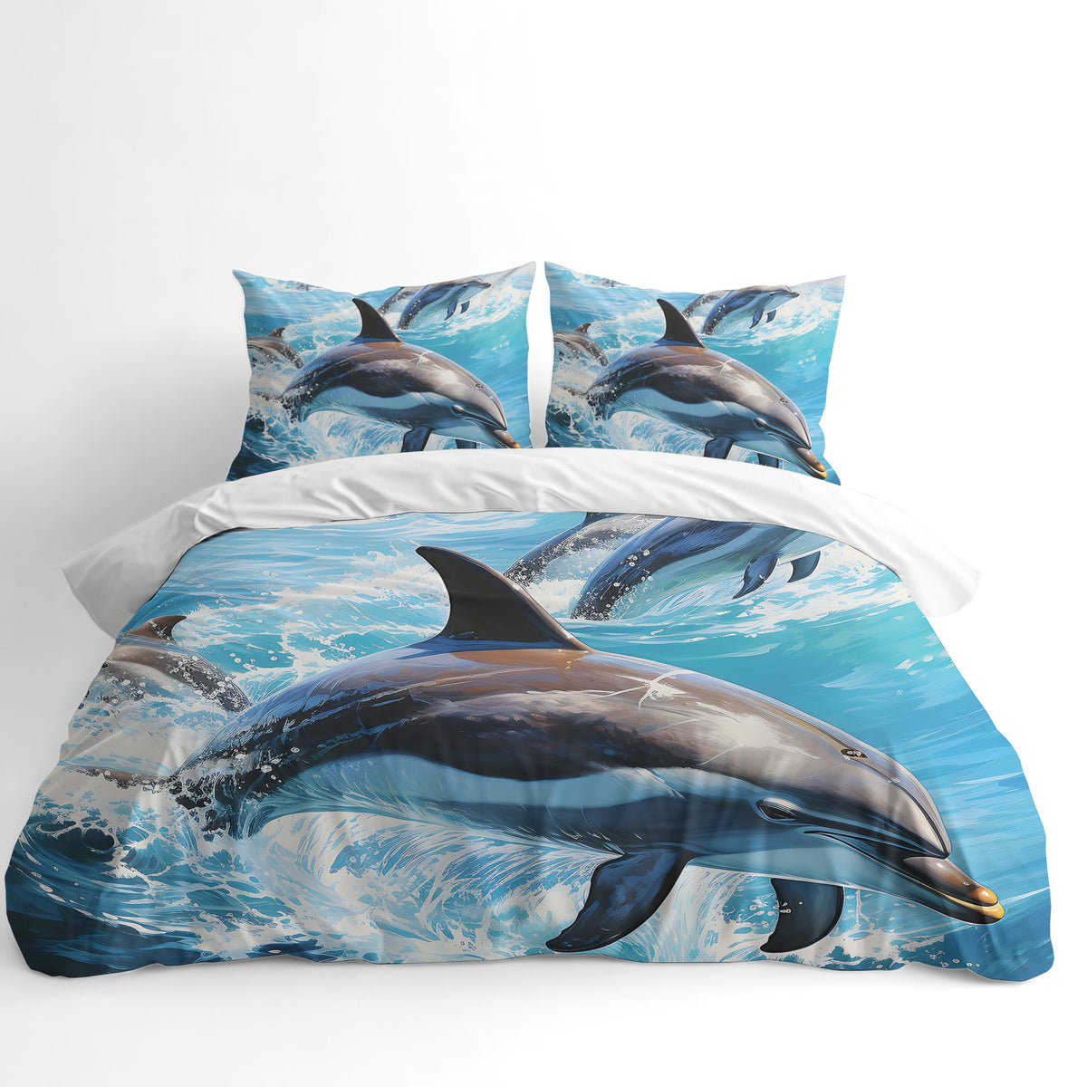 Ocean Duvet Cover Set – Playing Dolphin