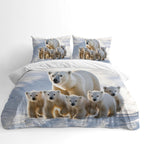 Wildlife Duvet Cover Set – Polar Bear Family