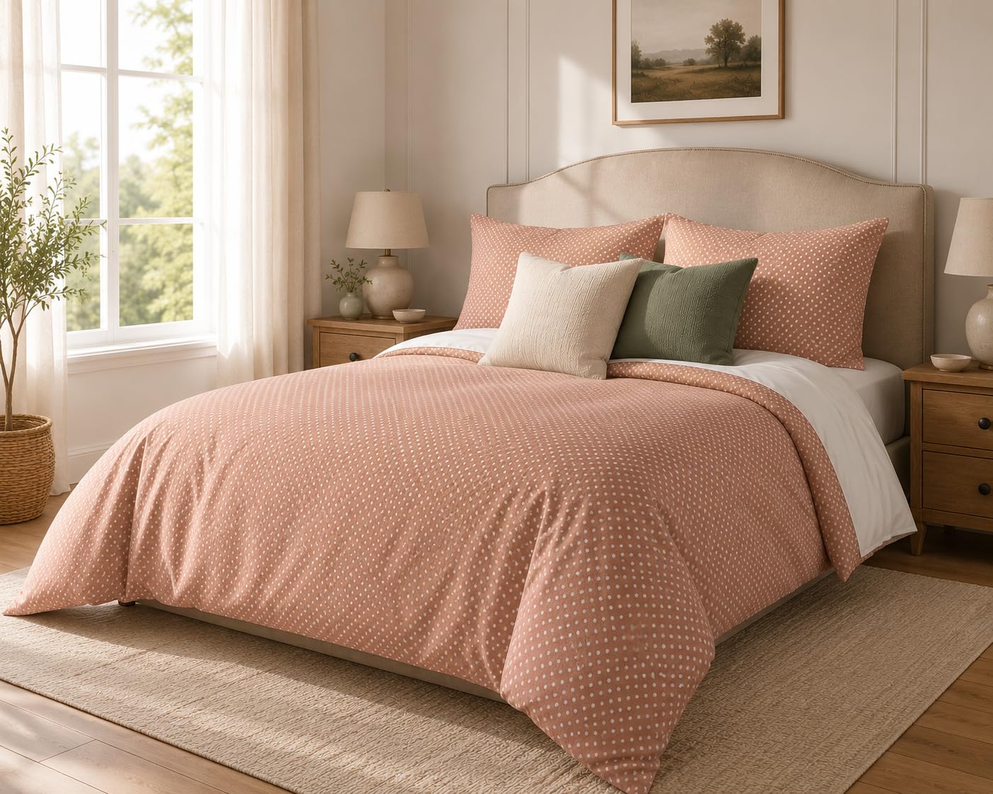 Polka Dot Duvet Cover Set – 14 Colourways, Single to Emperor (view 2)