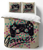 Gaming Duvet Cover Set – Polka Dot Gamepad