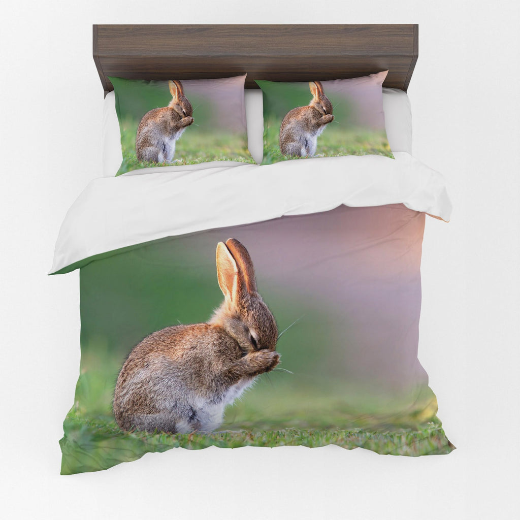 Animal Duvet Cover Set – Rabbit on the Grass