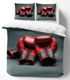 Boxing Gloves Duvet Cover Set – Red Black Boxing Gloves