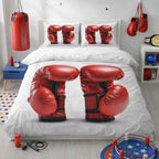 Boxing Gloves Duvet Cover Set – Red Boxing Gloves