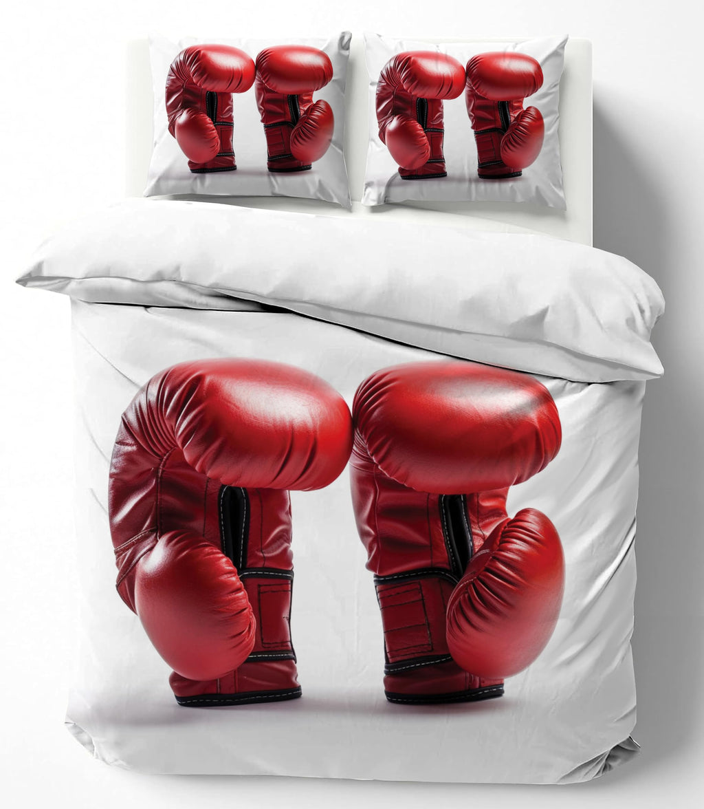 Boxing Gloves Duvet Cover Set – Red Boxing Gloves