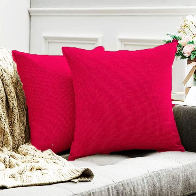 Oxford Cotton Cushion Covers 40-50 cm – Red