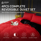 Reversible Duvet Cover Set with Fitted Sheet – 7 Colours, Single to Super King (view 9)
