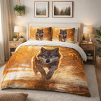 Wildlife Duvet Cover Set – Running Wolf