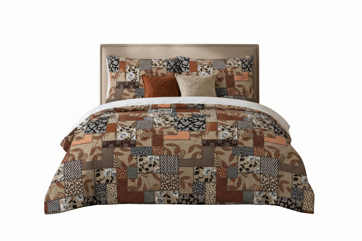 Patchwork Duvet Cover Set – Rustic Floral Main image
