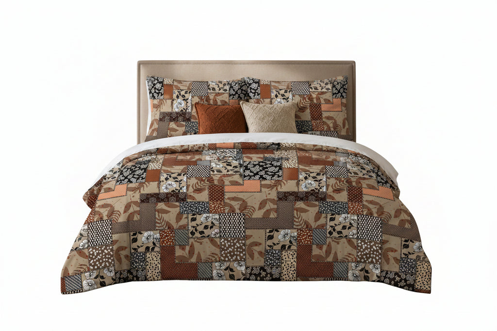 Patchwork Duvet Cover Set – Rustic Floral