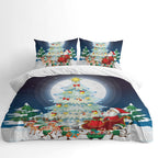 Santa & Reindeer Duvet Cover Set – Santa Claus with Children