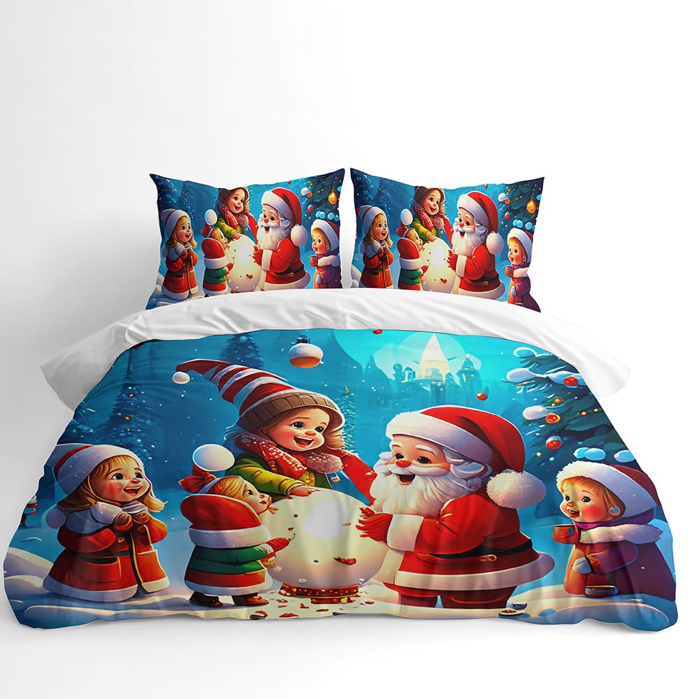 Santa & Reindeer Duvet Cover Set – Santa Claus & Kids