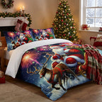Santa & Reindeer Duvet Cover Set – 12 Designs, Single to Super King