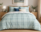 Plaid Duvet Cover Set – Sky Plaid