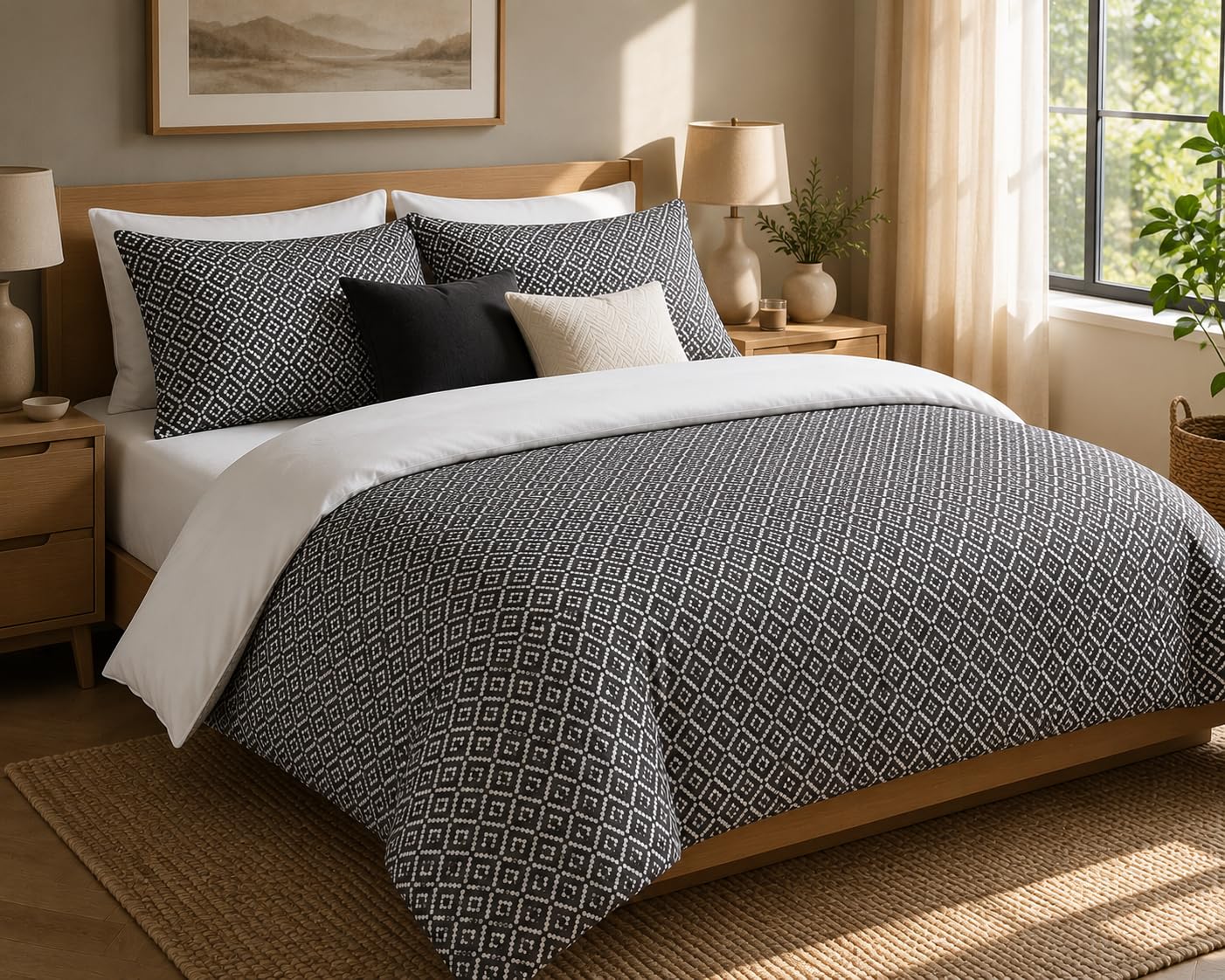 Small Plaid Duvet Cover Set – 4 Colours, Single to Emperor (view 2)