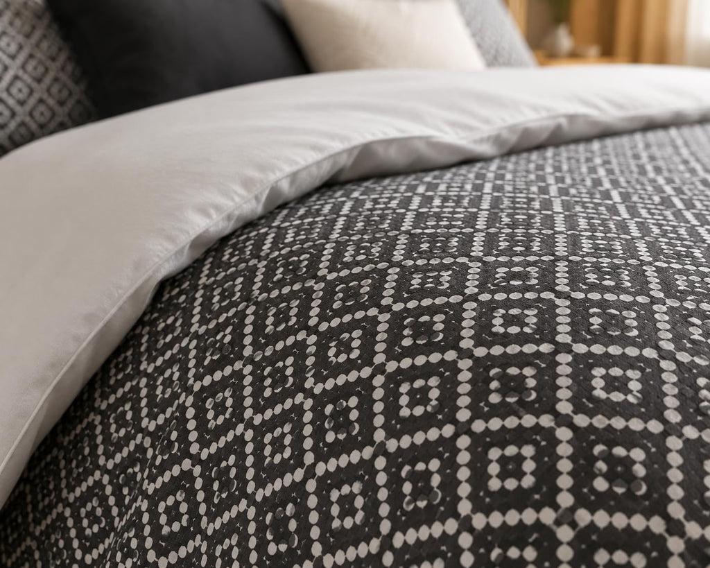 Small Plaid Duvet Cover Set – 4 Colours, Single to Emperor (view 3)